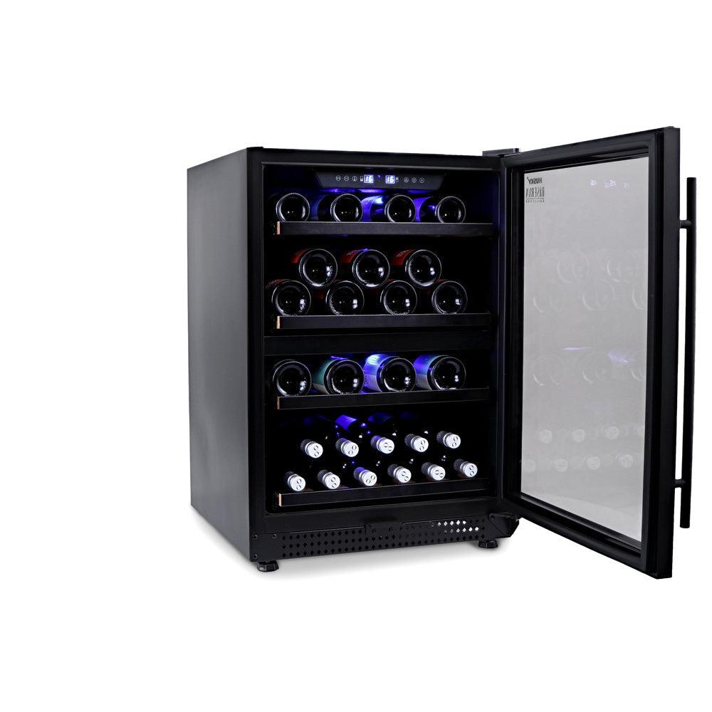 Husky Riserva 154L Dual Zone Wine Fridge in Matt Black HUSWS54DMBZY