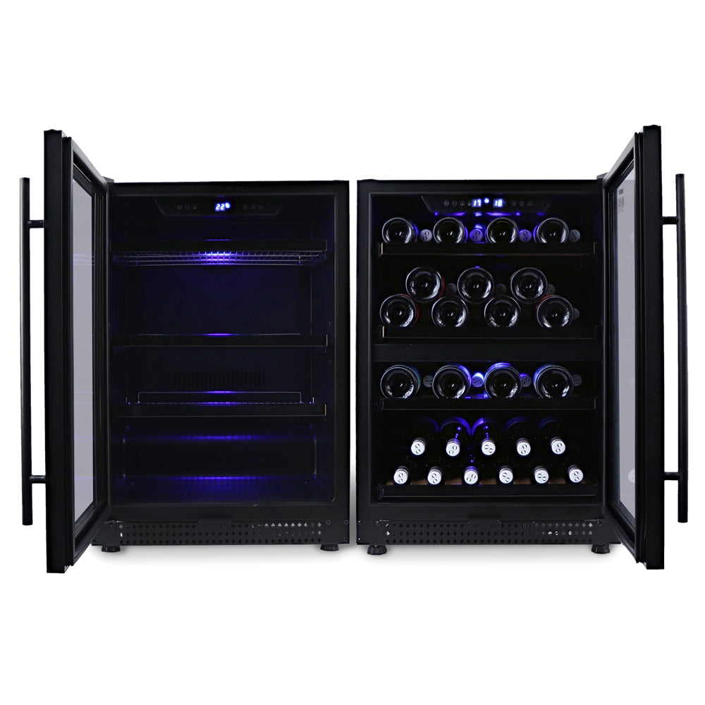 Husky Riserva 154L Dual Zone Wine Fridge in Matt Black HUSWS54DMBZY
