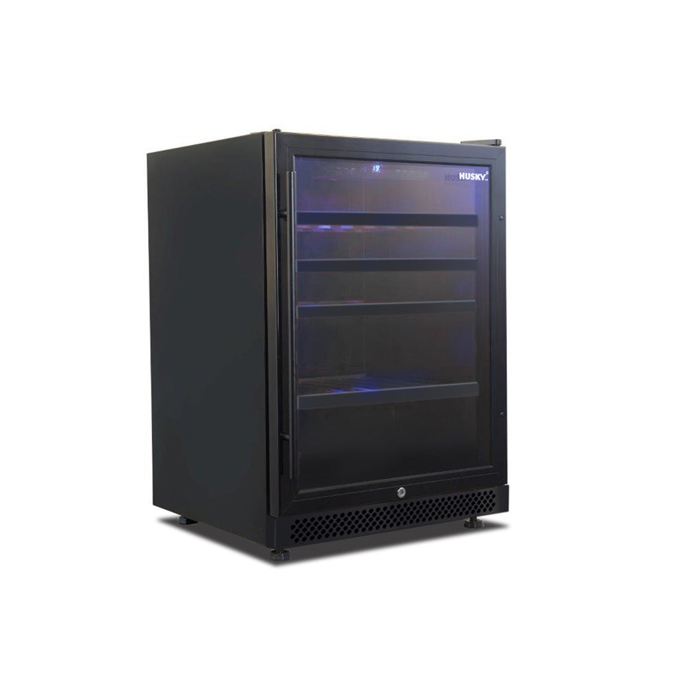 Husky Riserva 154L Single Zone Wine Fridge in Matt Black HUSWS54SMBZY