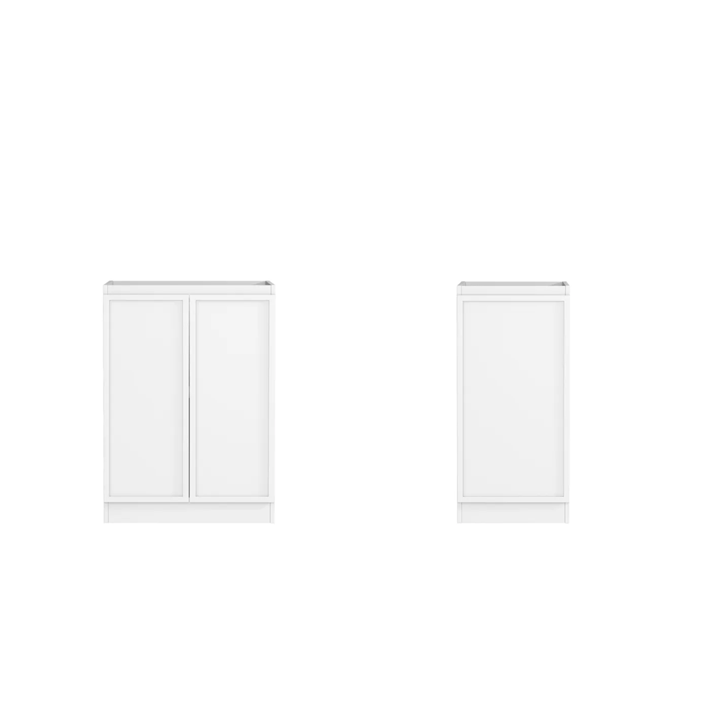 Otti LA-1060-BOHW-NCA Hampshire Laundry Cabinet, 1060mm, White / Natural Carrara Marble Top