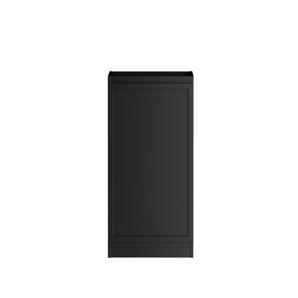 Otti LA-1060-BOHB-CA Hampshire Laundry Cabinet, 1060mm, Black / Cloudy Carrara Top