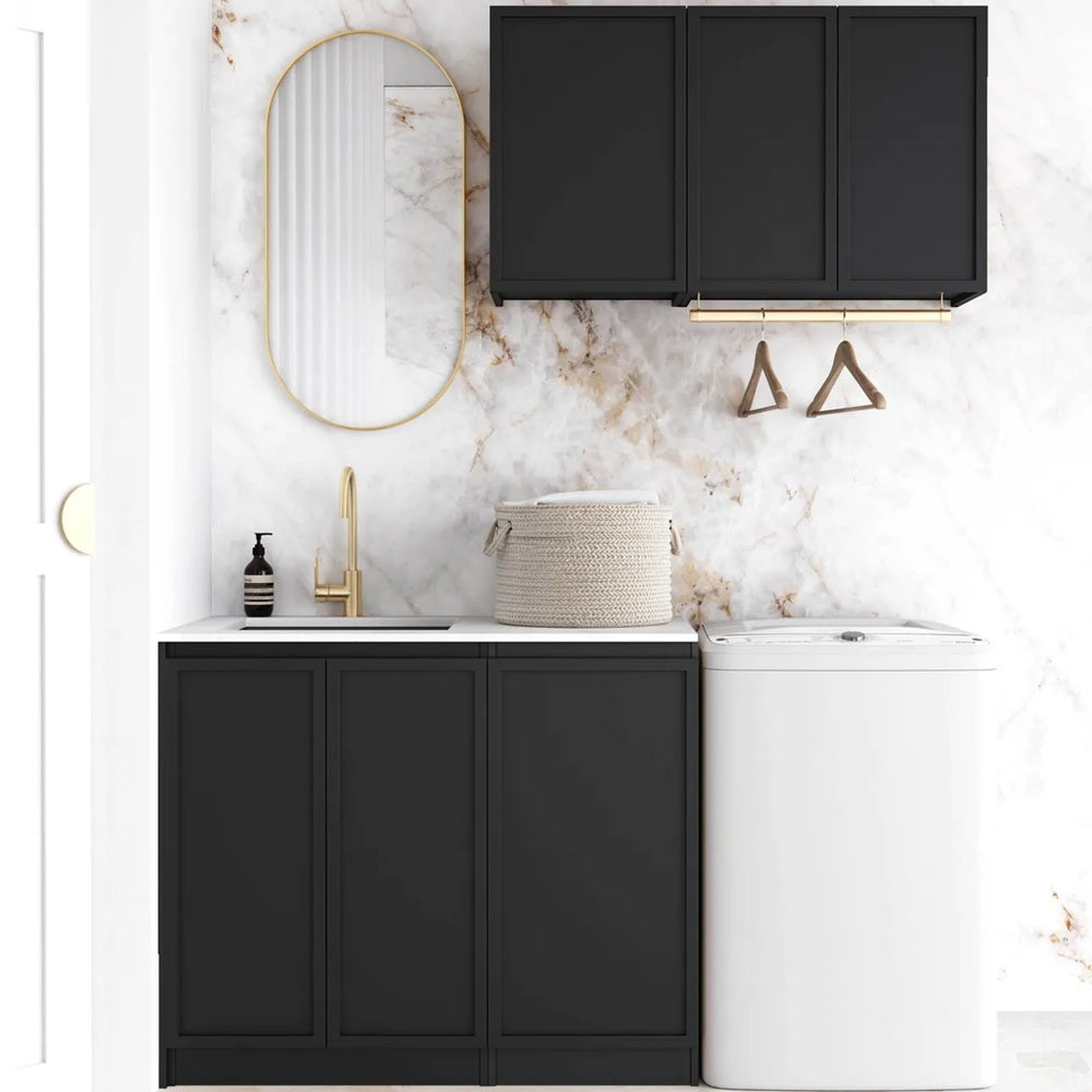 Otti LA-1715A-BOHB-MW Hampshire Laundry Kit 1715A Black / Matte White Top