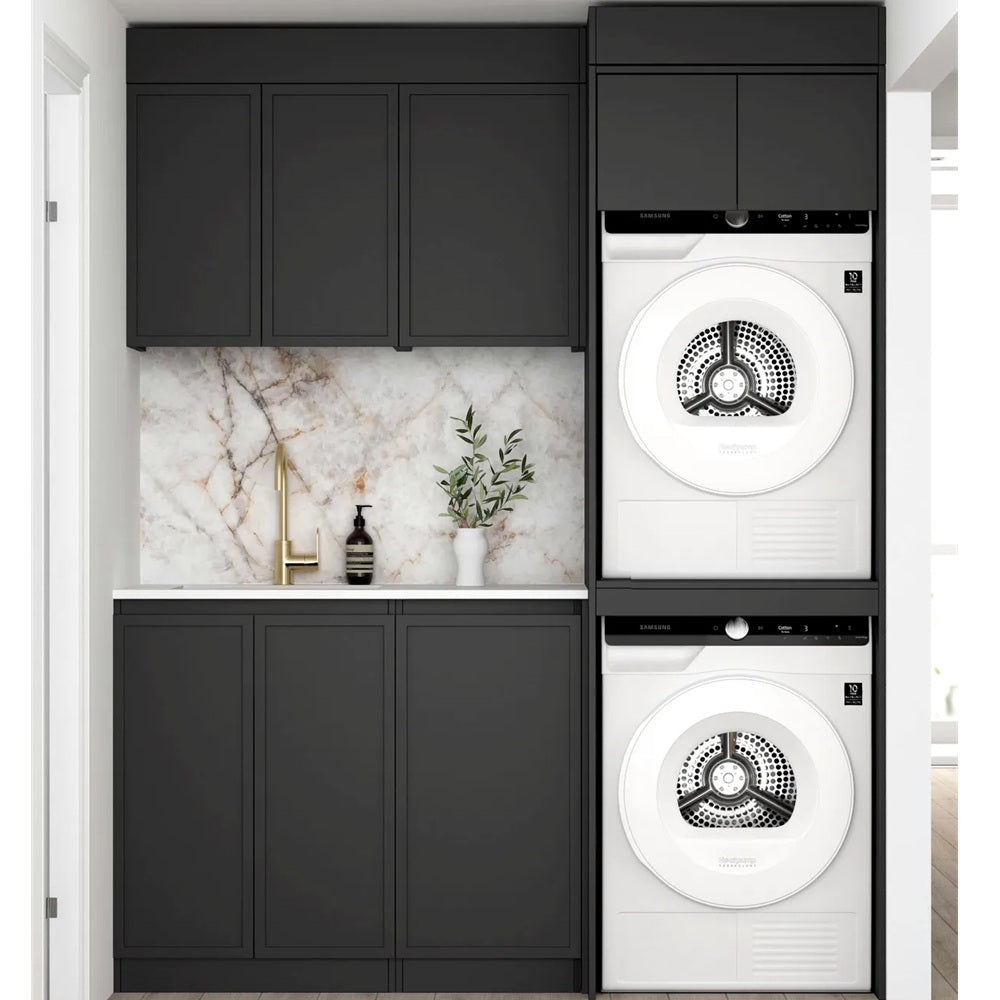 Otti LA-1715C-BOHB-MW Hampshire Laundry Kit 1715C Black / Matte White Top