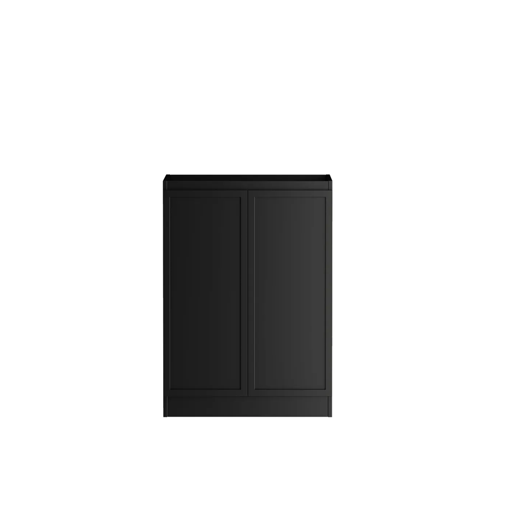 Otti LA-1300-BOHB-MW Hampshire Laundry Cabinet, 1300mm, Black / Matte White Top
