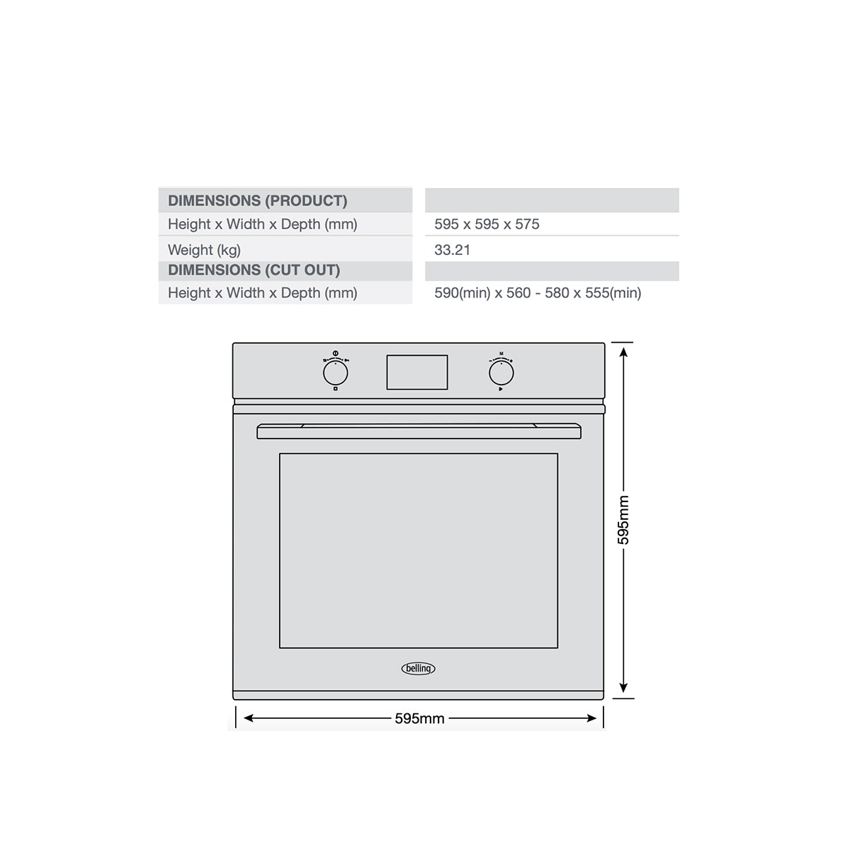 Belling Ib6010Frc 60Cm Smart Screen Readycook Black Glass Electric Oven - Sale Oven