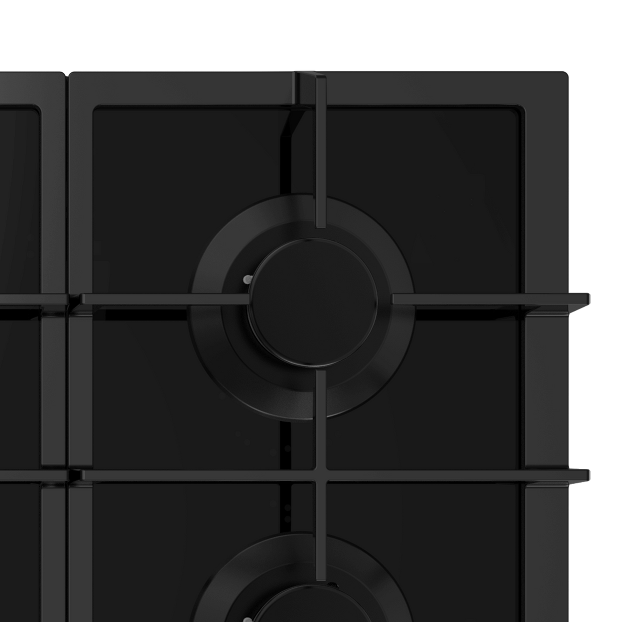 Inalto Icgg755W 75Cm Gas On Black Glass Cooktop With Wok Burner
