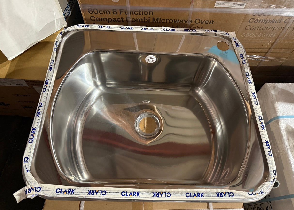 Clark 8402 Cascade Laundry Sink with overflow - Right Hand Tap Hole