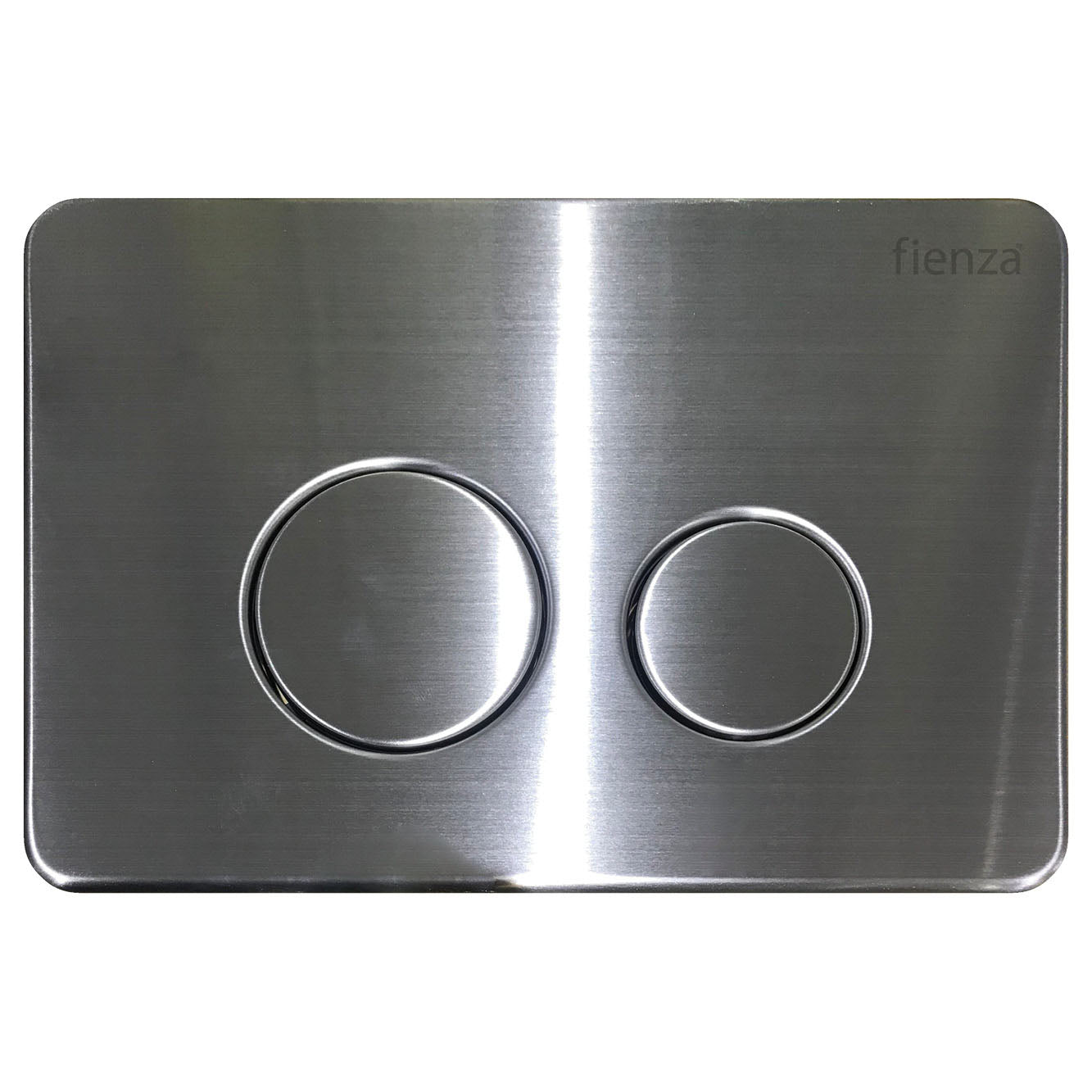 R&T JB11 Round Button Flush Plate, Brushed Stainless Steel