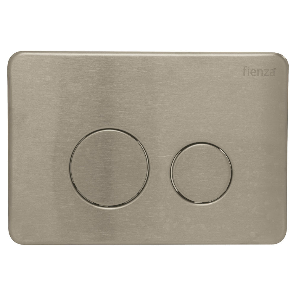 R&T JB11BN Round Button Flush Plate, Brushed Nickel