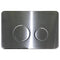 R&T JB11 Round Button Flush Plate, Brushed Stainless Steel - Special Order