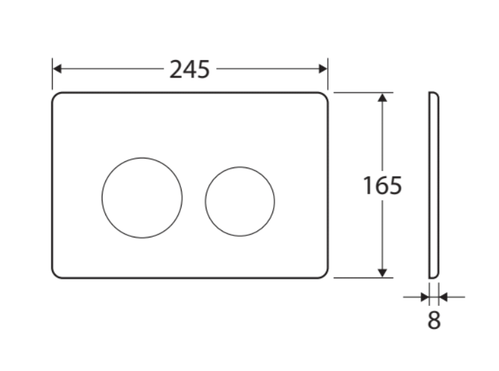 R&T JB11UB Round Button Flush Plate, Urban Brass