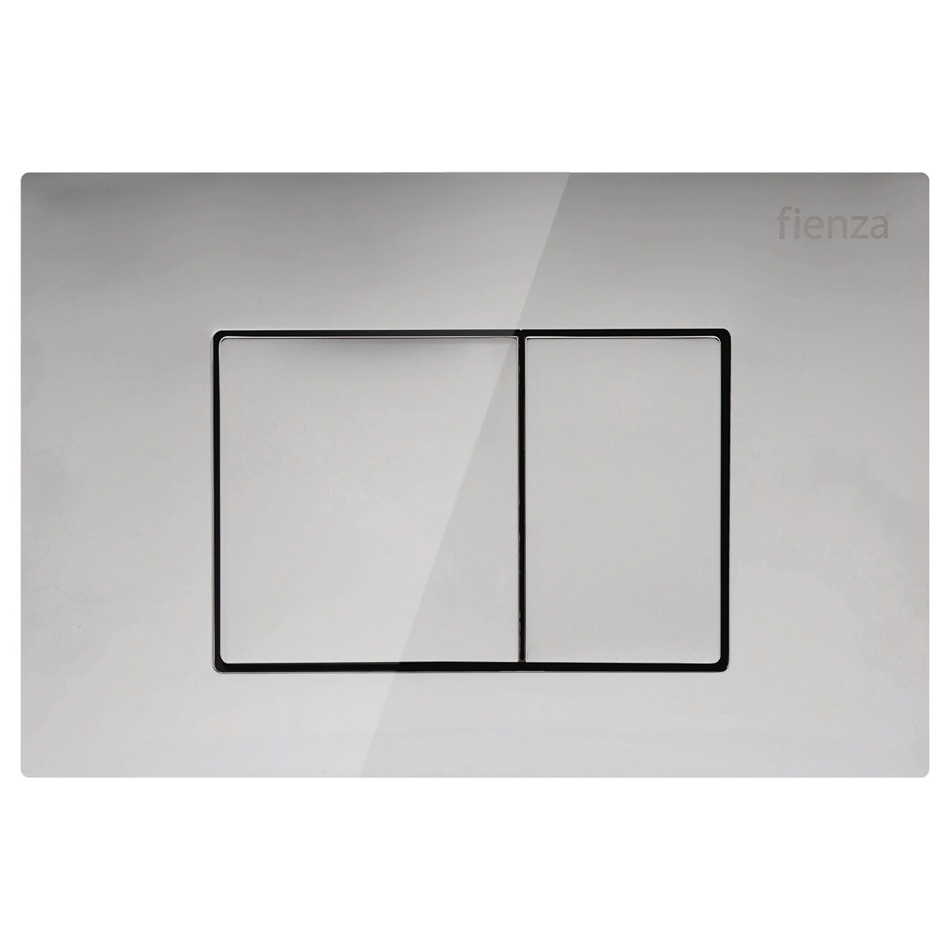 R&T JB60C Square Button Flush Plate, Chrome