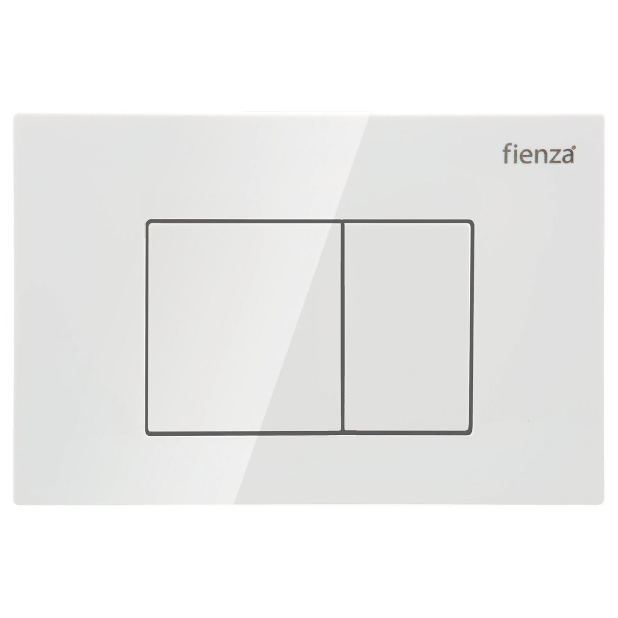 R&T JB60W Square Button Flush Plate, Gloss White