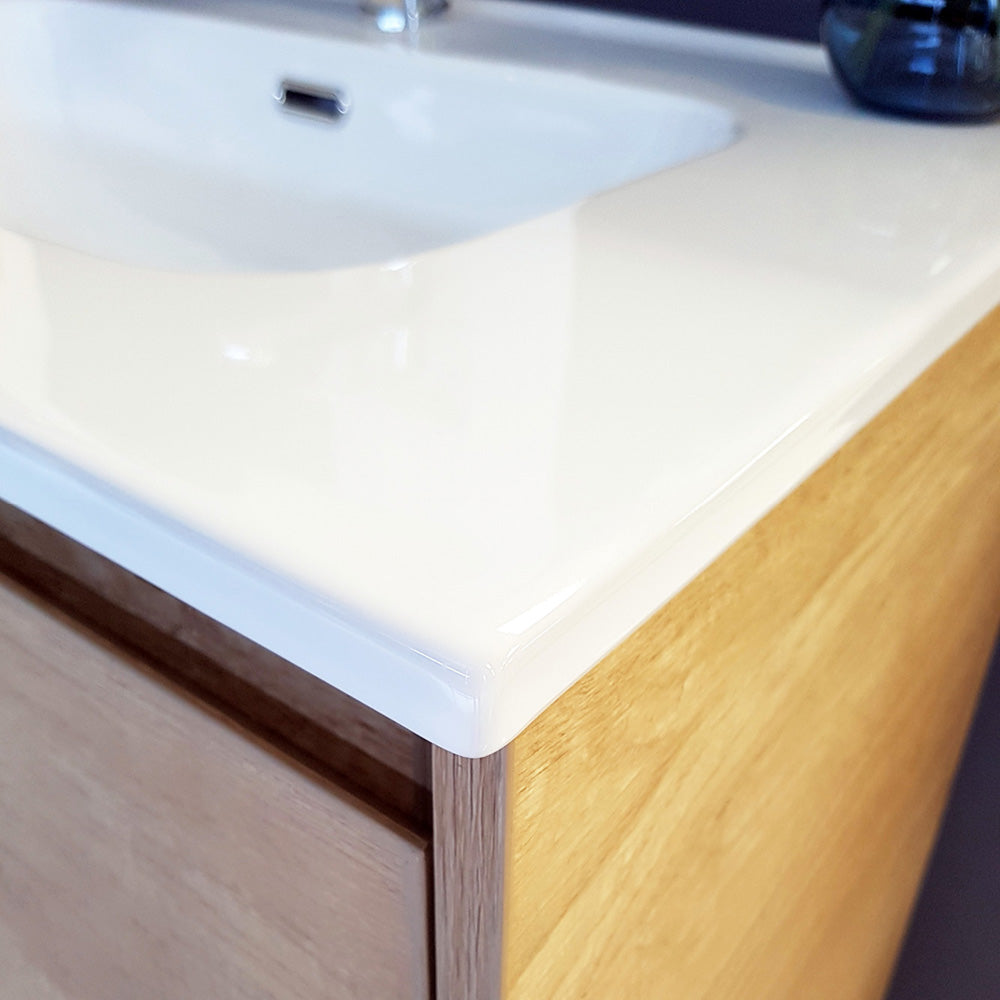 Fienza Joli Edge JOL60S 600mm Scandi Oak Wall Hung Vanity