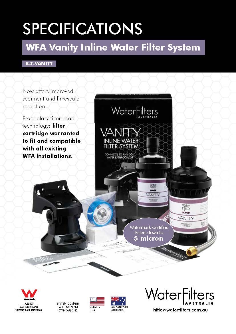 Oliveri K-T-VANITY HiFlow Vanity Inline Filter System