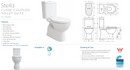 Fienza K009 Close Coupled Stella S-Trap Rimless Toilet, White - Special Order