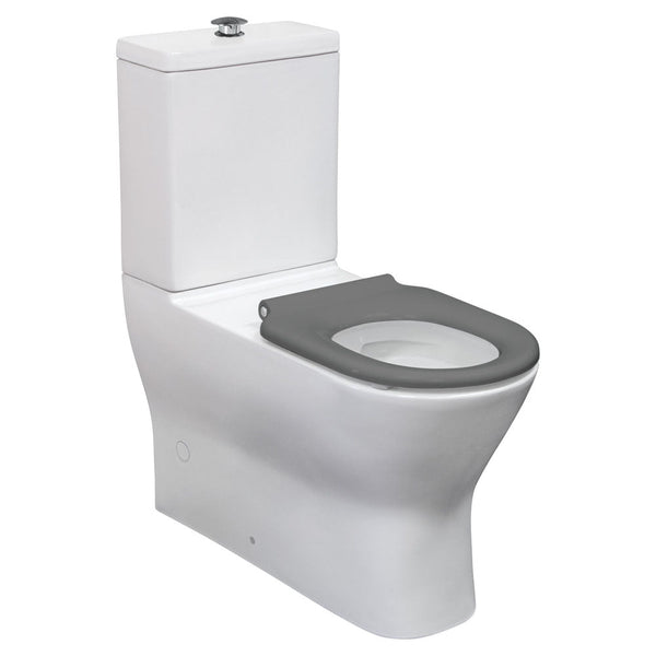 Fienza K013GA Delta Care Back to Wall Toilet Suite, S Trap 90-280mm, Grey Seat