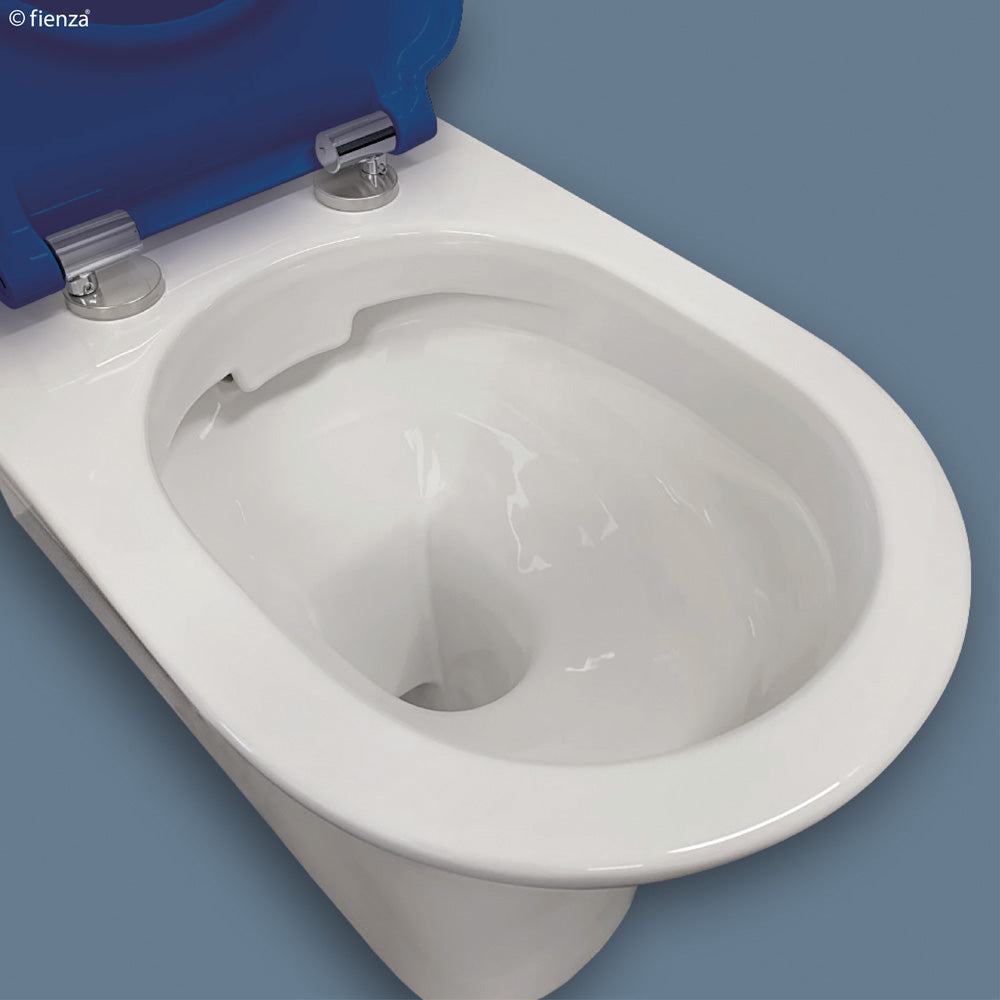 Fienza K013S Delta Care Back to Wall Toilet Suite, S Trap, Blue Seat