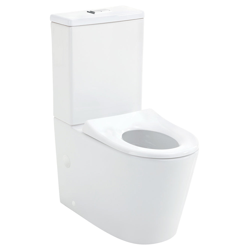 Fienza K015A Isabella Junior Tornado Back to Wall Rimless Toilet, S Trap, 90-160, Gloss White