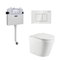 Fienza Isabella Toilet Package, Wall Faced Toilet Slim Seat, R&T Inwall Cistern, Chrome Square Buttons - Special Order