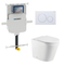 Fienza Geberit Toilet Package Isabella Wall Faced Gloss White Pan Slim Seat, Geberit Inwall Cistern, Sigma 20 Matte White Buttons - Special Order