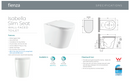 Fienza Geberit Toilet Package Isabella Wall Faced Gloss White Pan Slim Seat, Geberit Inwall Cistern, Sigma 20 Matte Chrome Buttons - Special Order