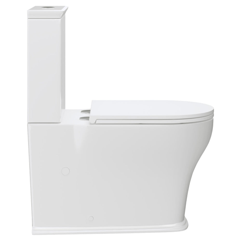 Fienza K031A-2 Lillian Tornado Back to Wall Toilet Suite, S Trap, 90-160mm, R&T Cistern, Slim Seat, Gloss White