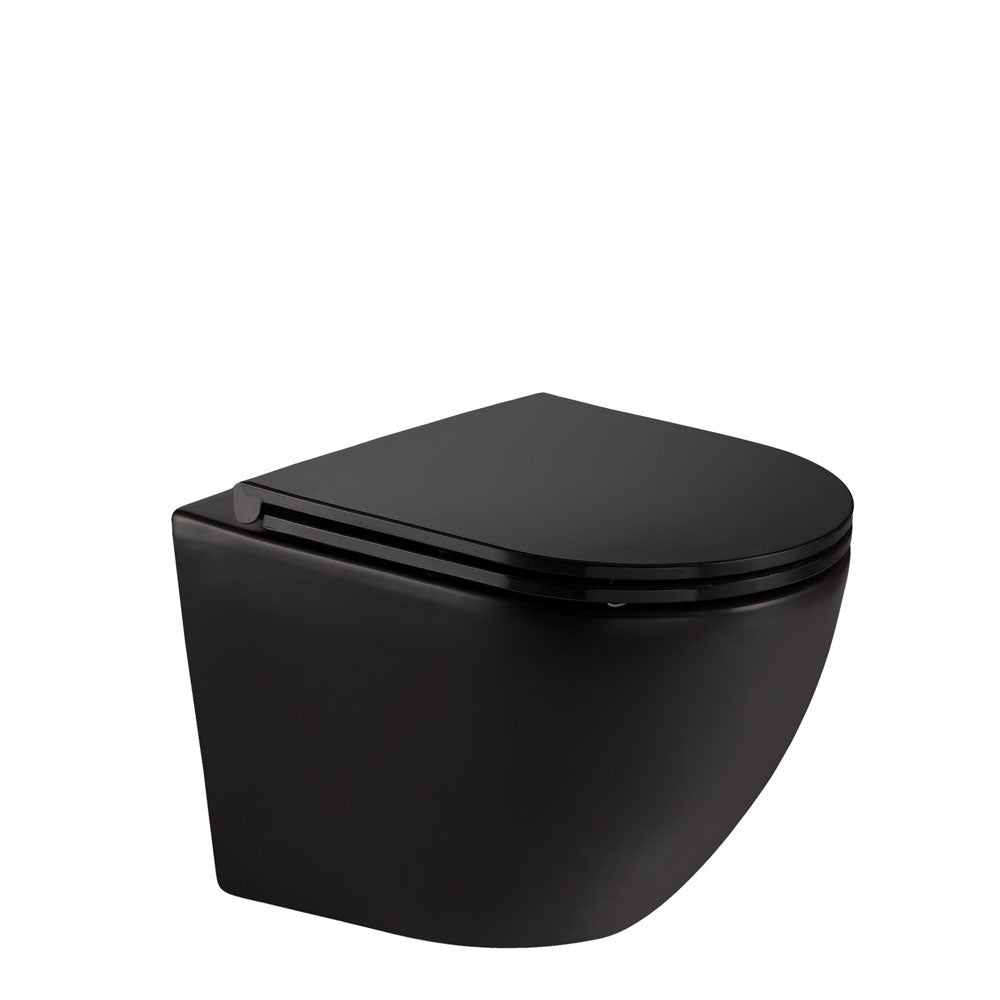 Fienza K2376MB-PS Koko Matte Black Wall-Hung Toilet Suite