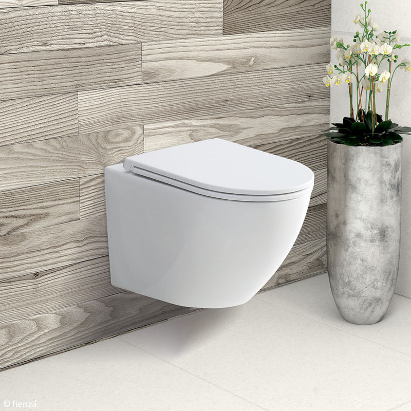 Fienza K2376MW-PS Koko Matte White Wall-Hung Toilet Suite - Special Order