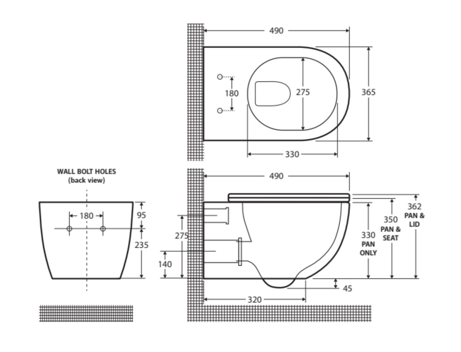 Fienza K2376MW-PS Koko Matte White Wall-Hung Toilet Suite