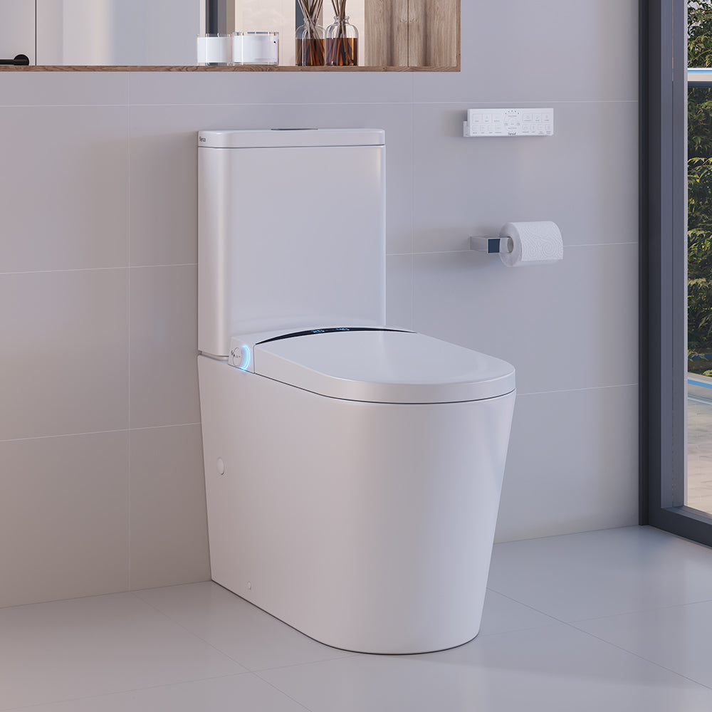Fienza KS100P Sona Smart Toilet & Bidet, P-Trap, White