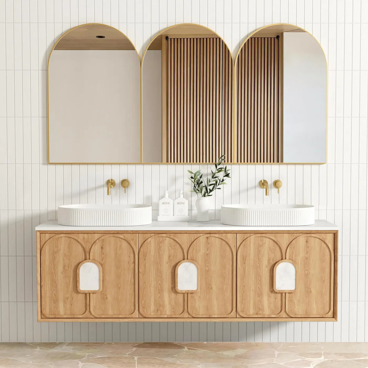 Otti Laguna Mark II Wall Hung Vanity, Woodland Oak