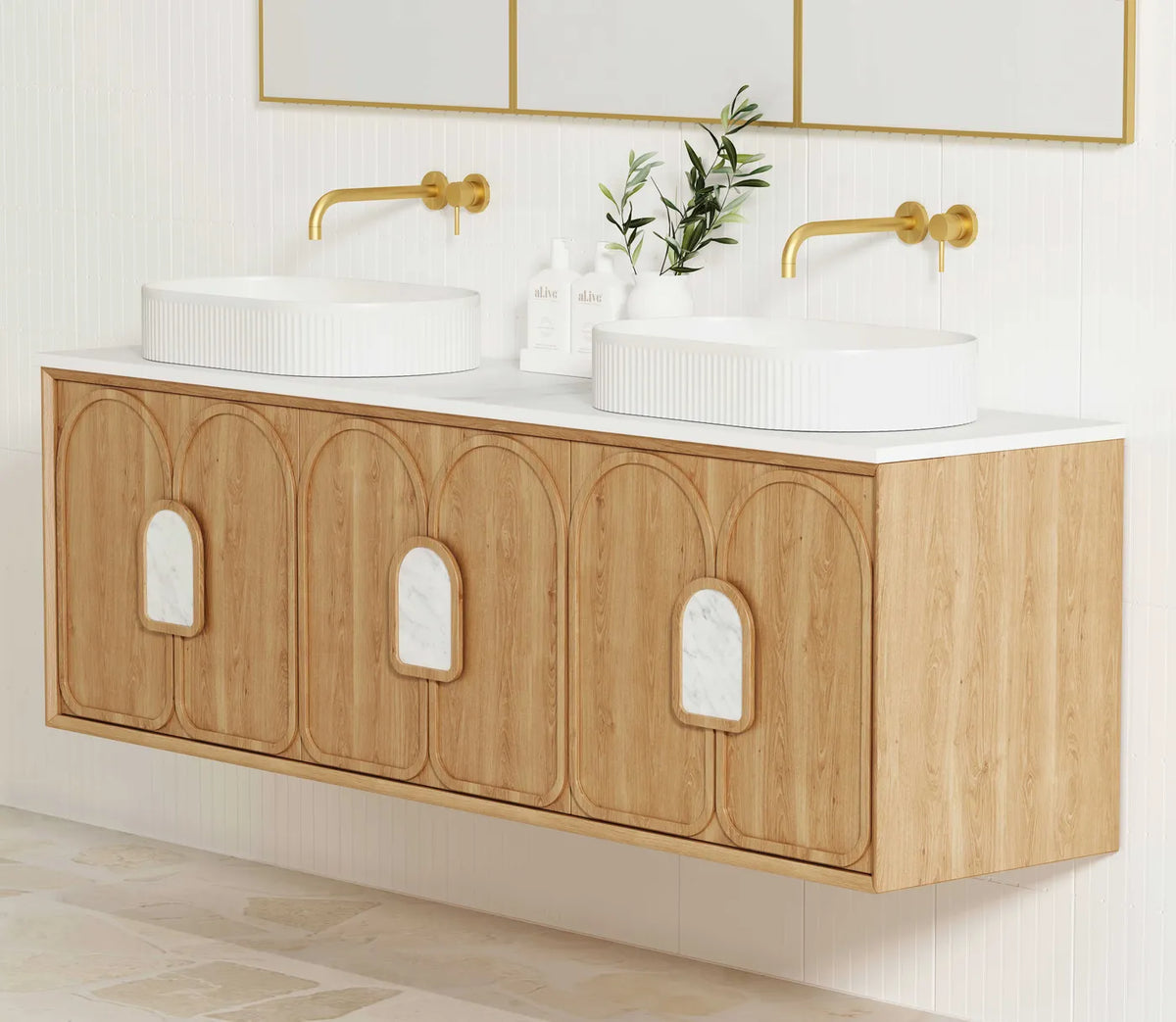 Otti Laguna Mark II Wall Hung Vanity, Woodland Oak