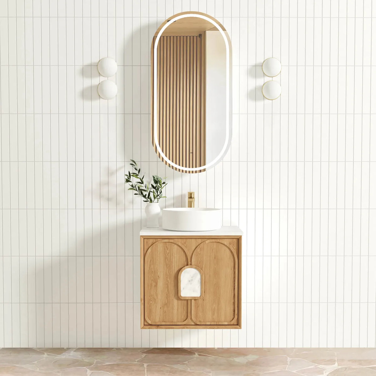 Otti Laguna Mark II Wall Hung Vanity, Woodland Oak