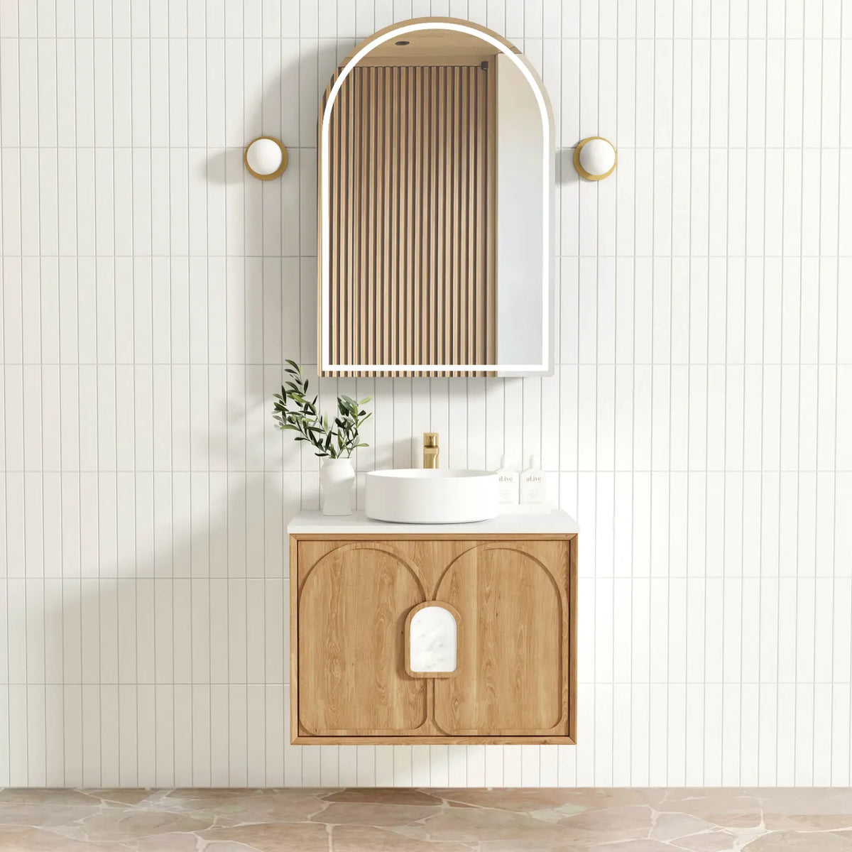 Otti Laguna Mark II Wall Hung Vanity, Woodland Oak