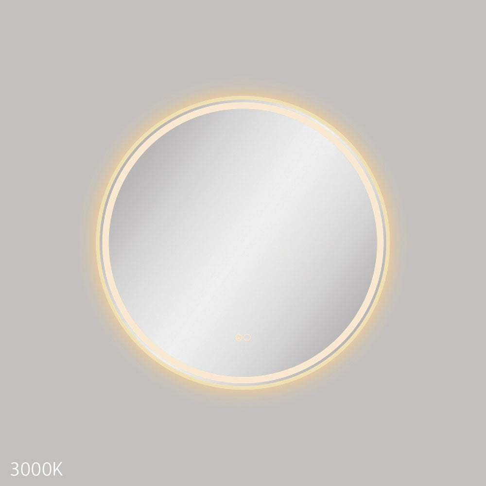 Fienza LED700FRUB Reba LED Urban Brass Framed Mirror, 700mm