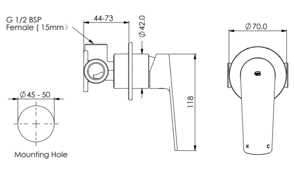 Greens Novi Shower Mixer, PVD Brushed Brass, LF24203580BB