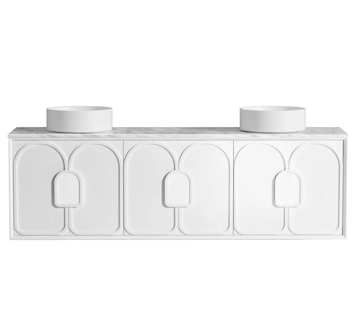 Otti Laguna Wall Hung Vanity, Satin White