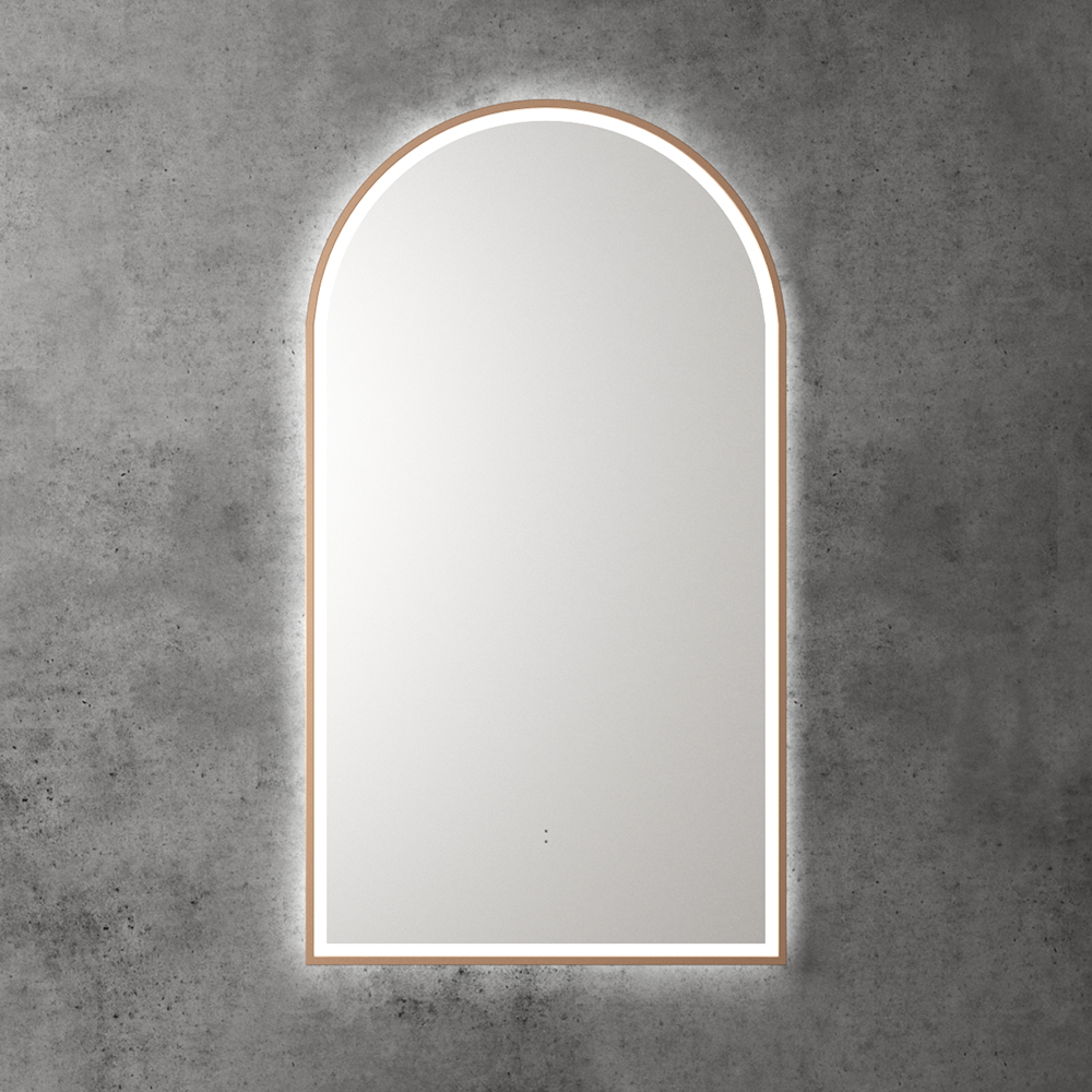 Aulic Canterbury Arch LED Mirror Brushed Bronze 500 x 900mm LMCAN-500-BZ Brushed Bronze Mirrors