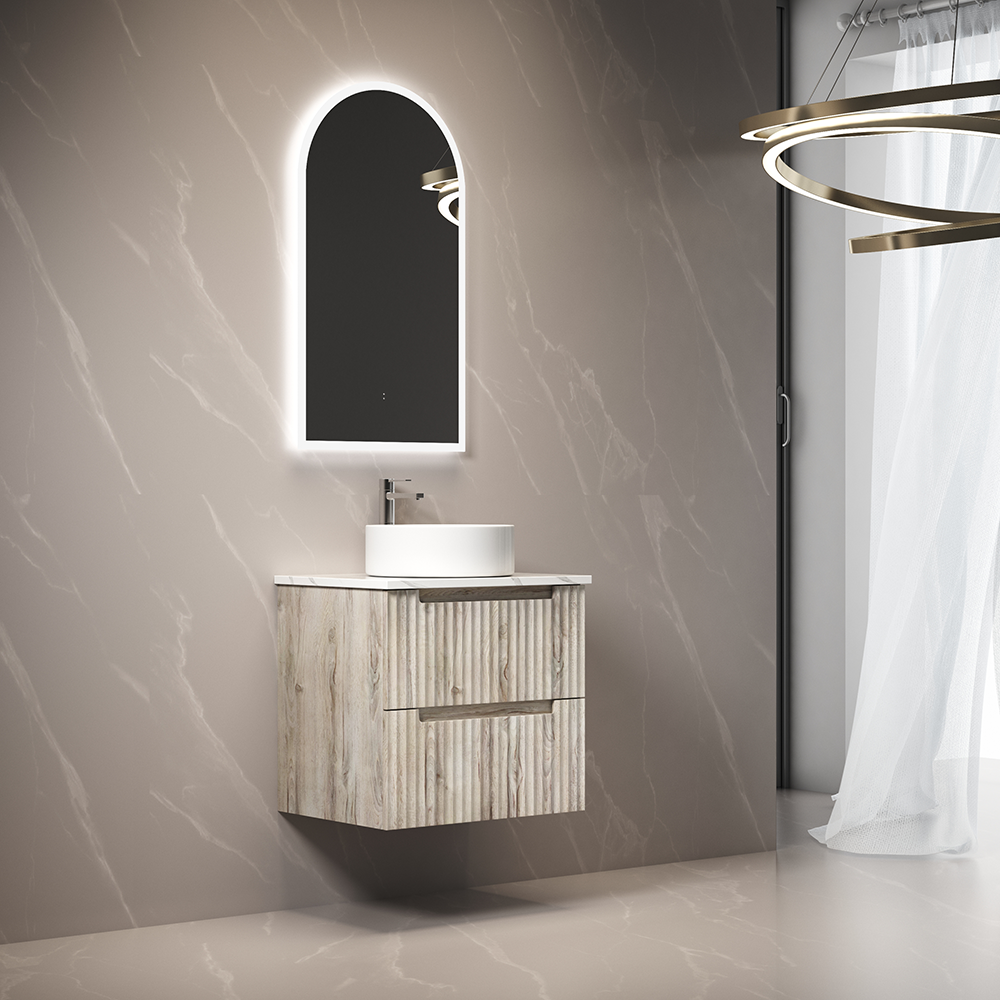 Aulic Canterbury Arch LED Mirror Matte White 500 x 900mm LMCAN-500-MW Matte White Mirrors