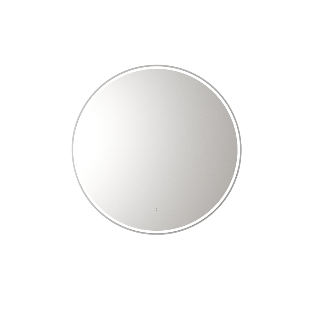 Aulic Windsor Round LED Mirror 700mm Brushed Nickel LMWIN-700-BN Mirrors