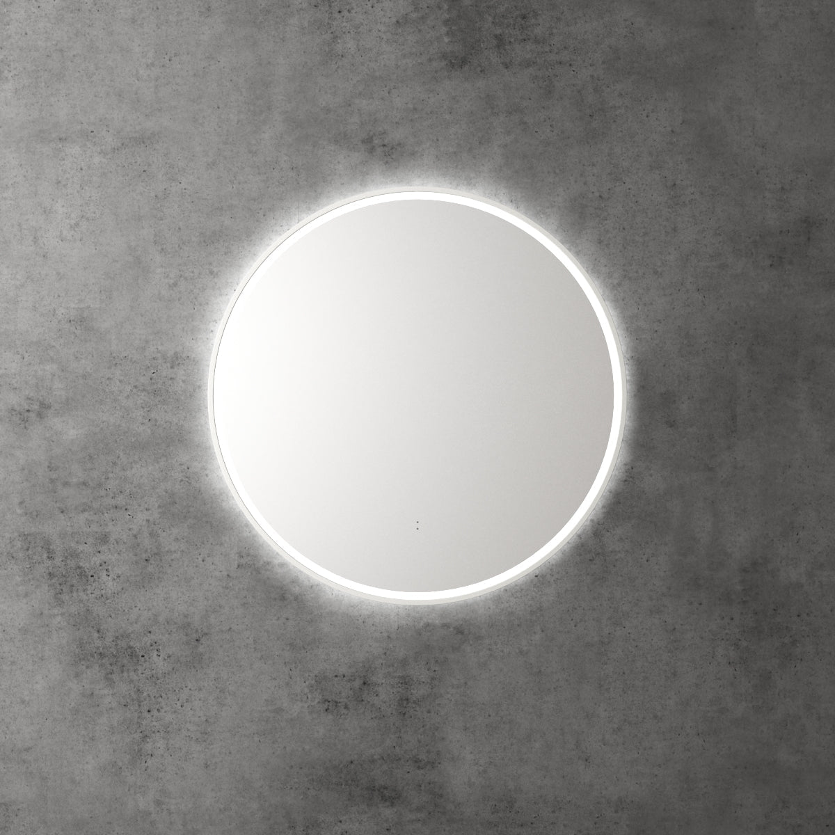 Aulic Windsor Round LED Mirror 700mm Matte White LMWIN-700-MW Matte White Mirrors