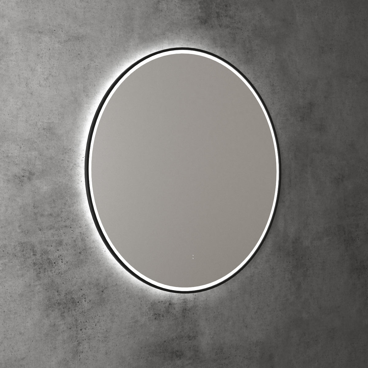 Aulic Windsor Round LED Mirror 900mm Matte Black LMWIN-900-MB Matte Black Mirrors