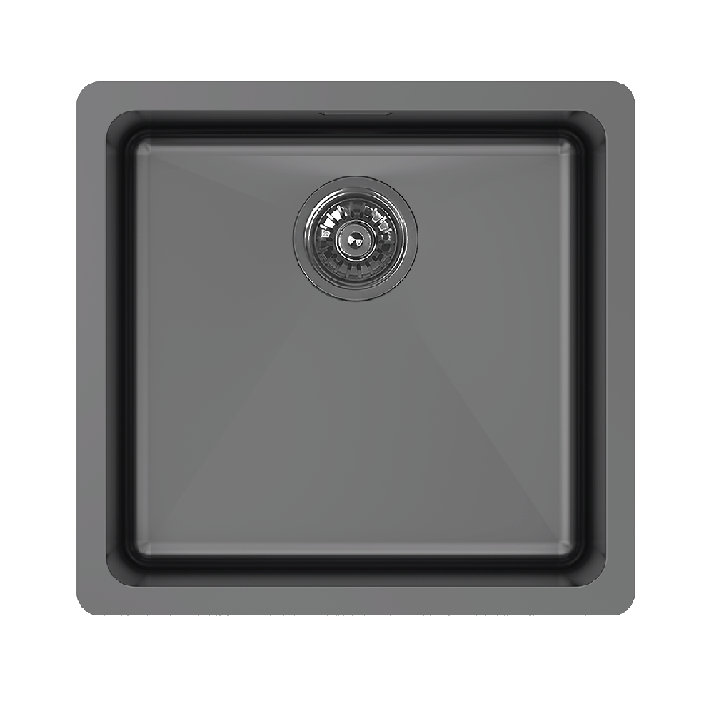 Abey Laundry, 470x450mm, Topmount/Undermount with Overflow, Black Pearl, LT120BP