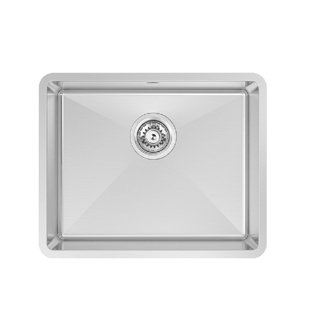 Abey Lucia Single Bowl Sink, 540x440mm, Topmount/Undermount, (Inc. Tray), Stainless Steel, LUA130