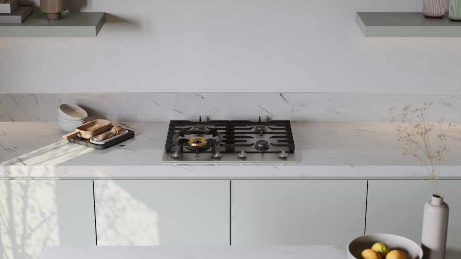 ASKO 60cm Natural Gas Cooktop with Super Flex Wok Burner Stainless Steel HG1666SD -Factory Seconds