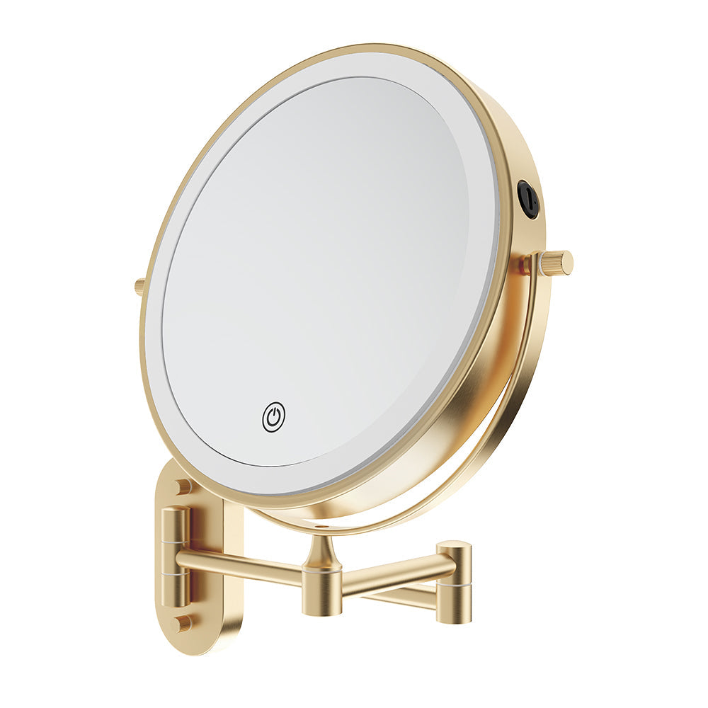 Fienza MM20-UB Swivel LED Magnifying Rechargable Mirror, Urban Brass