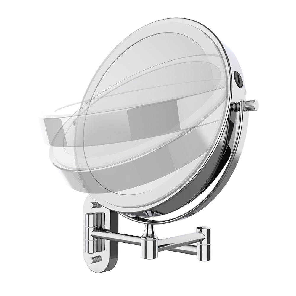 Fienza MM20 Swivel LED Magnifying Rechargable Mirror, Chrome