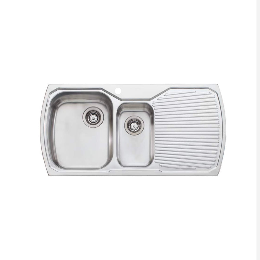 Oliveri Mo701 Monet 1 & 1/2 Bowl Right Hand Sink Top Mounted Kitchen Sinks