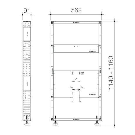 Caroma MOD008 Camfis Inwall Frame - Electronic Urinal Kit - Special Order